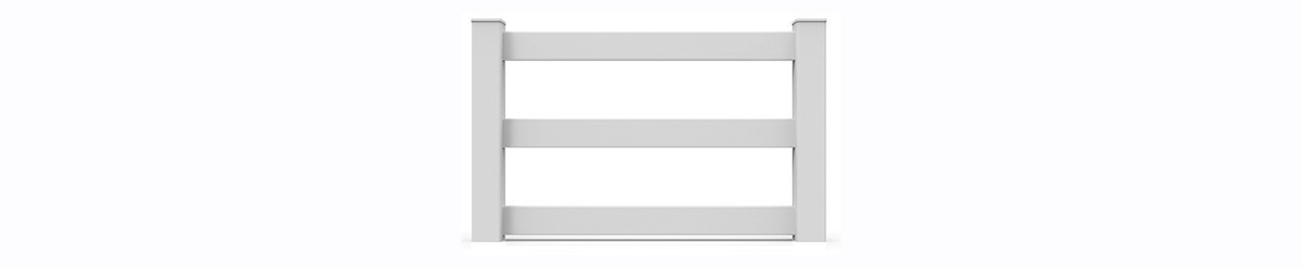 Kizzie installed a 3-rail ranch fence around the horse stable in her country home