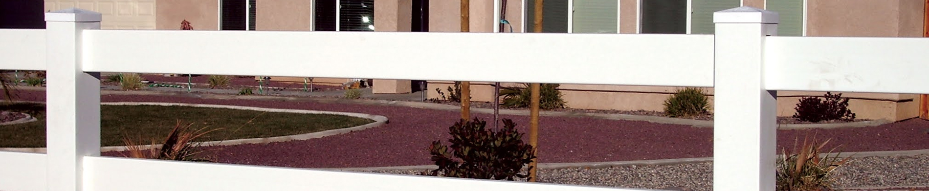 Wilson’s little garden looked vibrant and elegant after he installed a white ranch rail fence